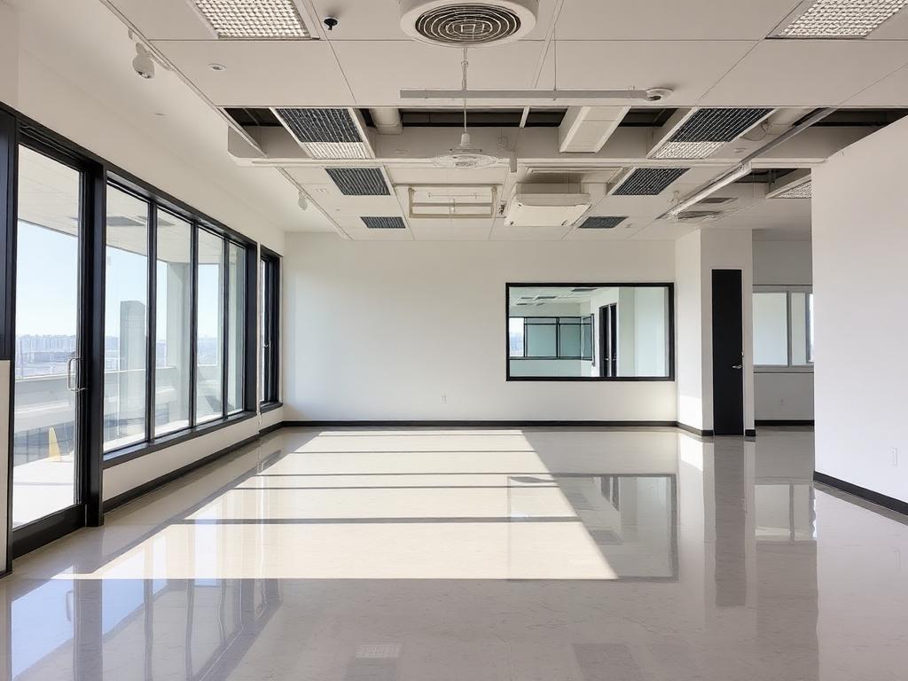 Office build-out after cleaning